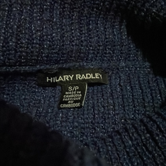 Navy blue women’s small turtleneck sweater. - Picture 2 of 3